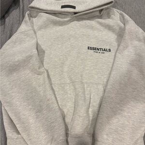 Essentials Fear of God Light Gray Hoodie